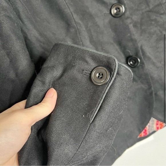 Boden Black Blazer Size 6 Career Wool Blend Two Button Classic - Picture 3 of 6